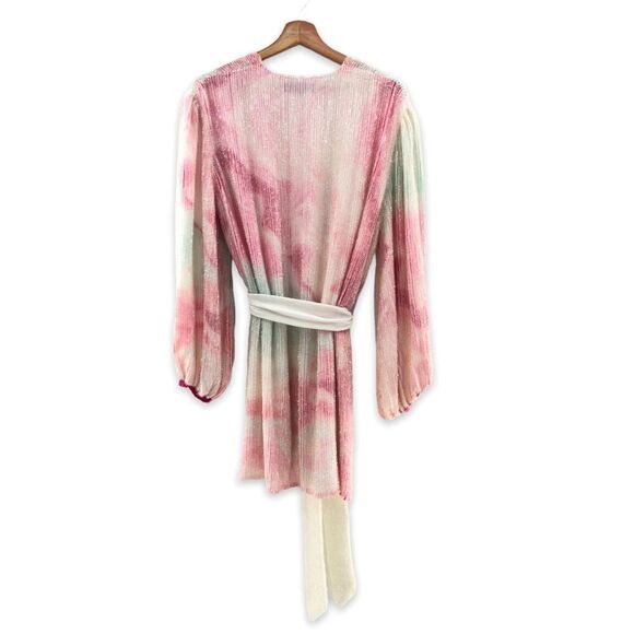 Retrofete Gabrielle Robe Dress in Marble Pink Small - Picture 4 of 13